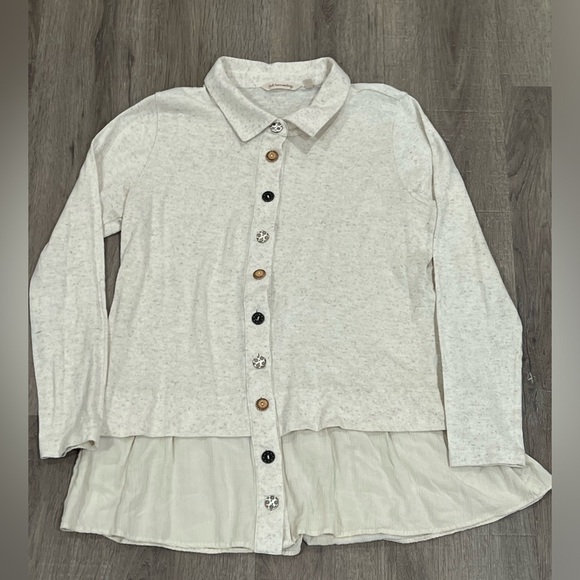 Soft Surroundings Medium Collared Fun Button Front Super Soft Blouse Top Shirt - Picture 1 of 9